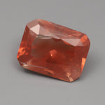 IG* Red Emerald Cut Oregon Sunstone 9x7 1.95 ct