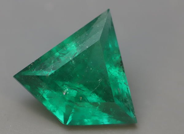 IG* 2.72ct Precision Shield Cut Zambian Emerald 11mm