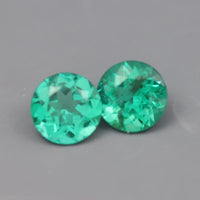 IG* No Oil Natural Zambian Emerald Pair 4mm Round