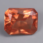 IG* 2.98ct Red Oregon Sunstone 8x10 Radiant Emerald Cut