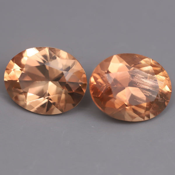 IG* 4.56ct Red Oregon Sunstone Faceted Pair 8x10 Oval