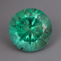 IG* 1.53ct Natural Zambian Emerald Round 7.5